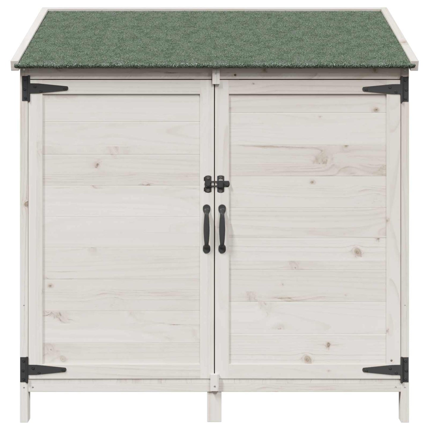 Hagehus med tak Hvit 106,5 x 56 x 113,5 cm Massiv Furu Tre