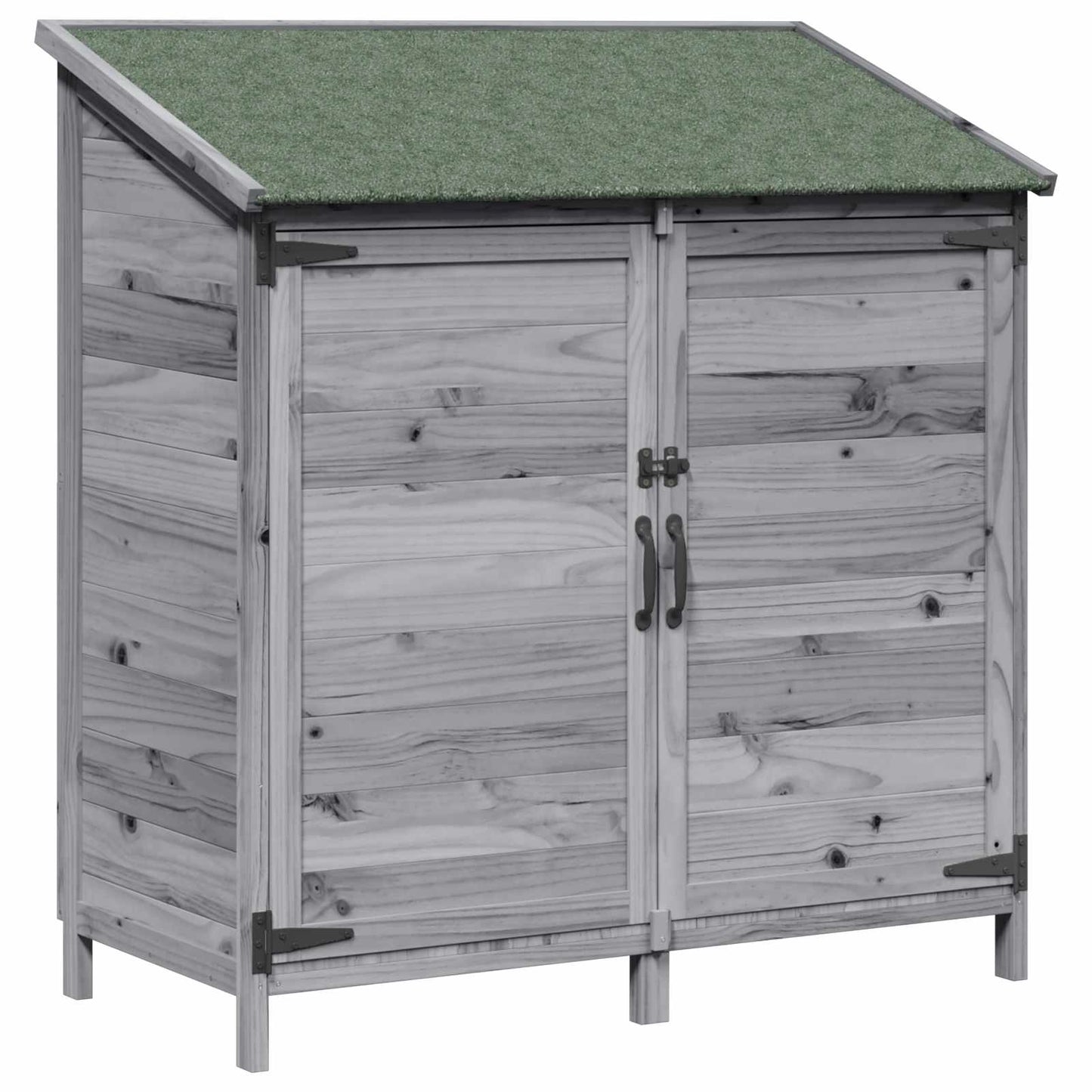 Hagehus med tak Grå 106,5 x 56 x 113,5 cm Massiv Furu Tre