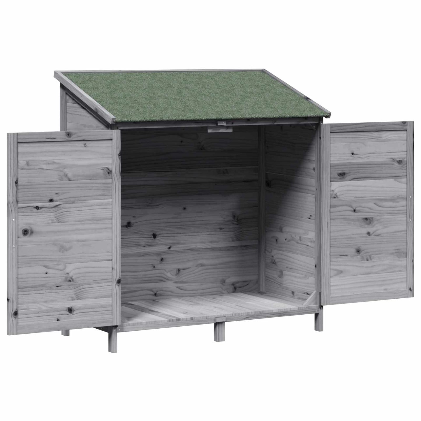 Hagehus med tak Grå 106,5 x 56 x 113,5 cm Massiv Furu Tre