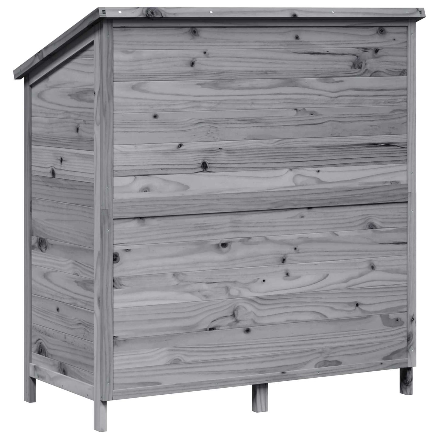 Hagehus med tak Grå 106,5 x 56 x 113,5 cm Massiv Furu Tre