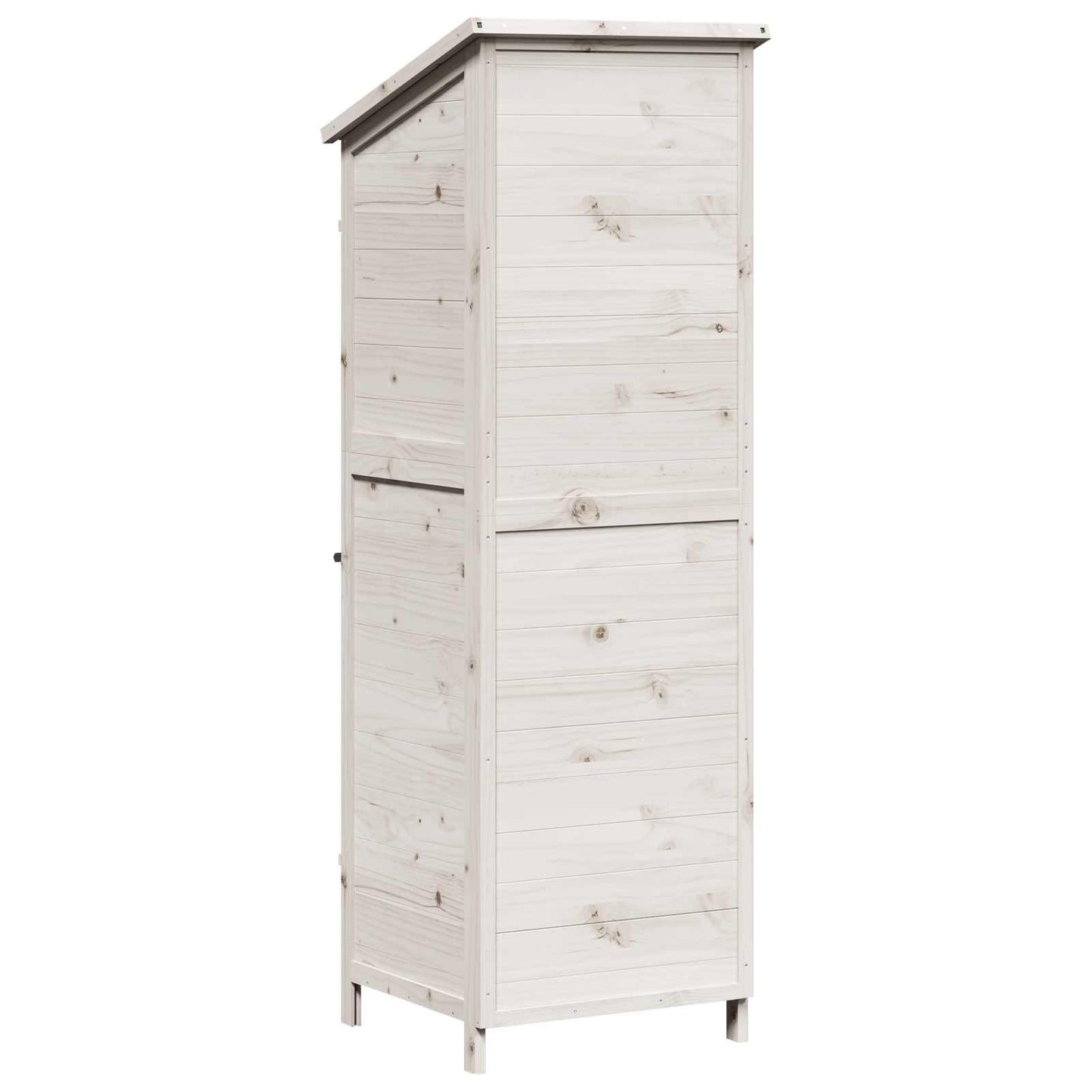 Hagehus med tak Hvit 59,5 x 56 x 176,5 cm Massiv Furu Tre