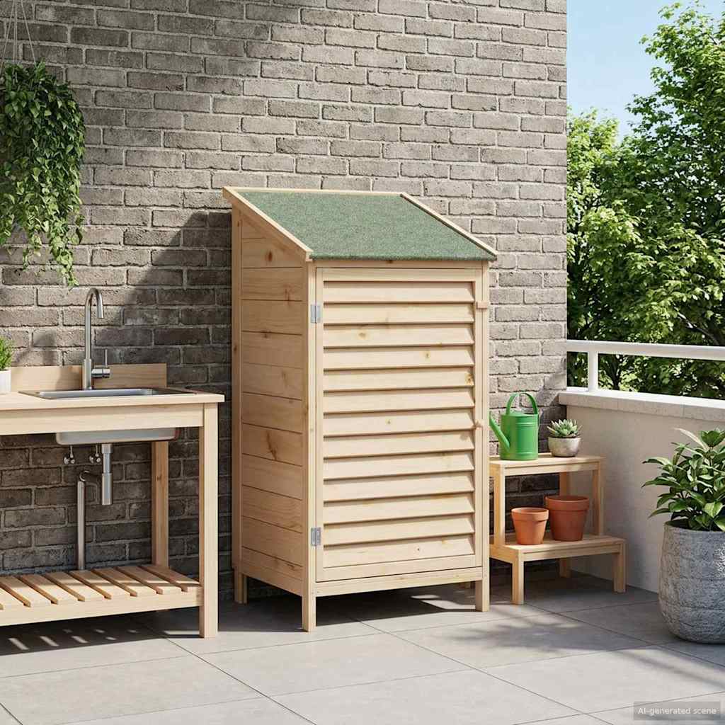 Hagehus med tak Naturlig 59 x 56 x 113,5 cm Massiv Furu Tre