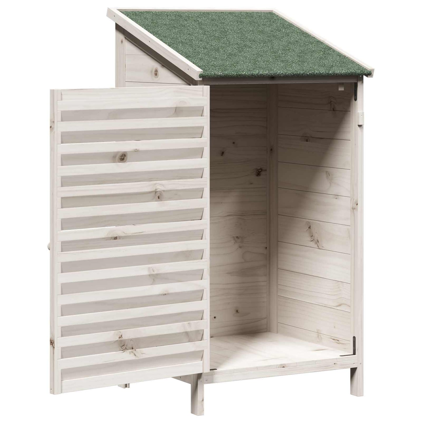 Hagehus med tak Hvit 59 x 56 x 113,5 cm Massiv Furu Tre