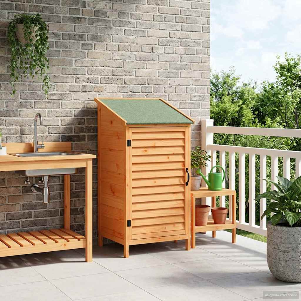 Hagehus med tak Brun 59 x 56 x 113,5 cm Massiv Furu Tre