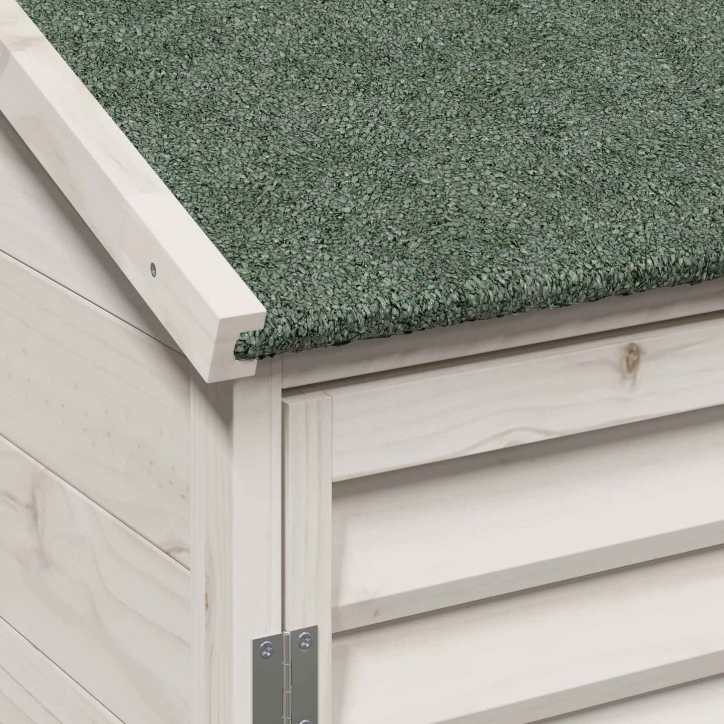 Hagehus med tak Hvit 106 x 56 x 113,5 cm Massiv Furu Tre