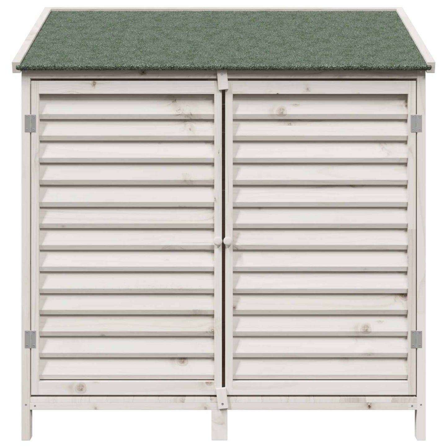 Hagehus med tak Hvit 106 x 56 x 113,5 cm Massiv Furu Tre