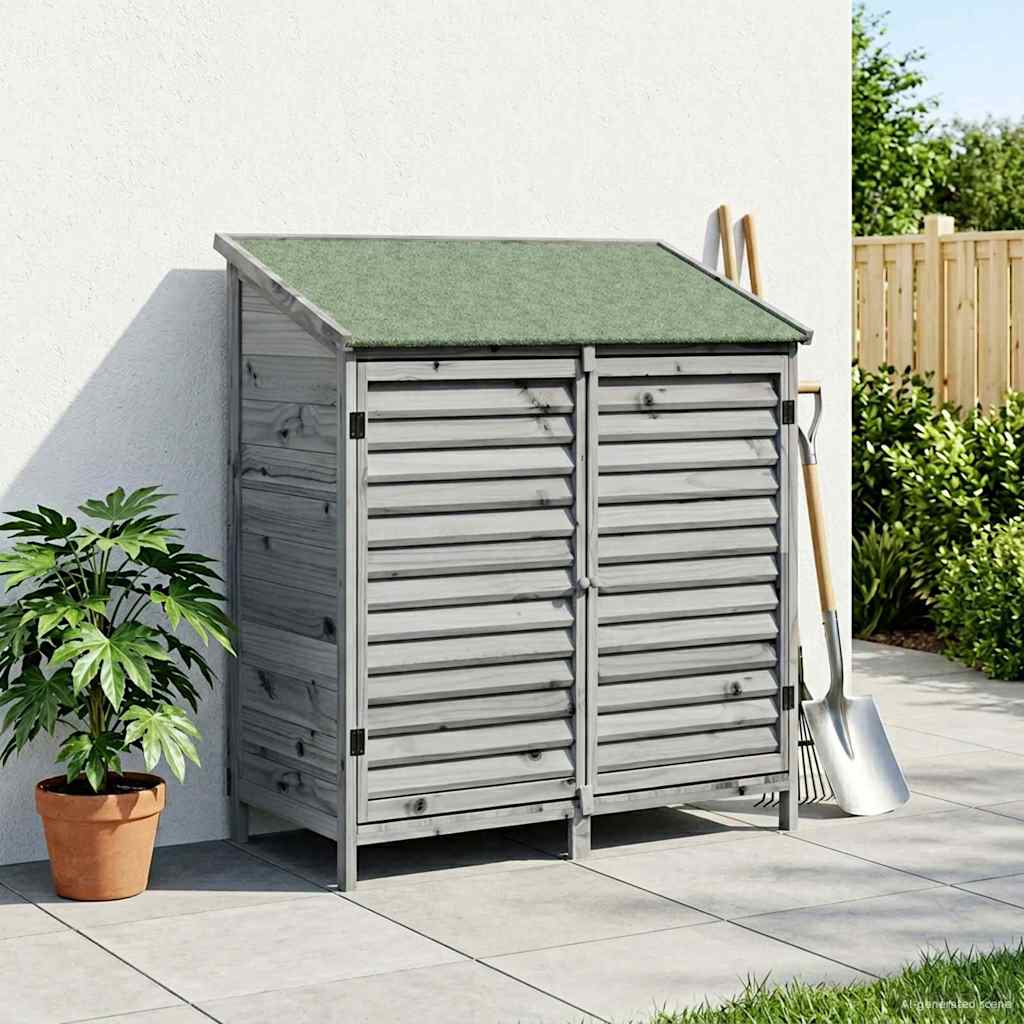 Hagehus med tak Grå 106 x 56 x 113,5 cm Massiv Furu Tre