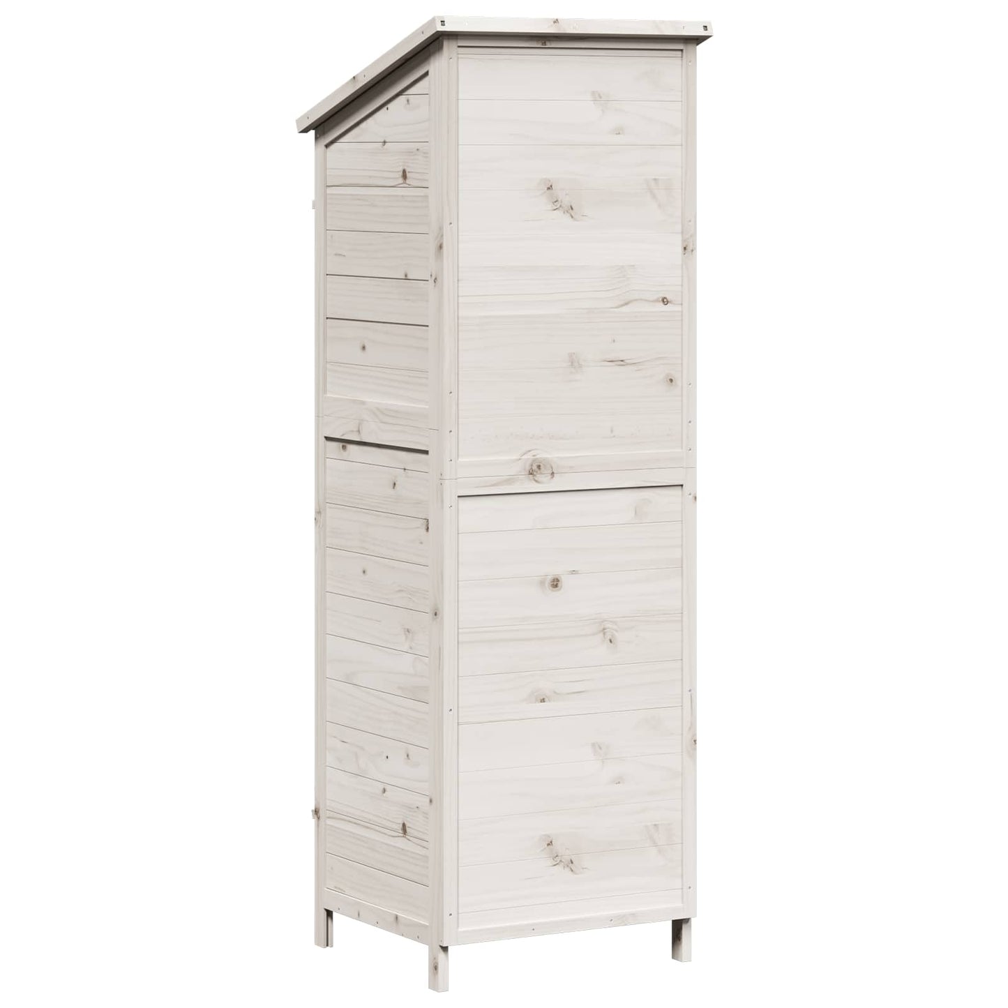 Hagehus med tak Hvit 59 x 56 x 176 cm Massiv Furu Tre