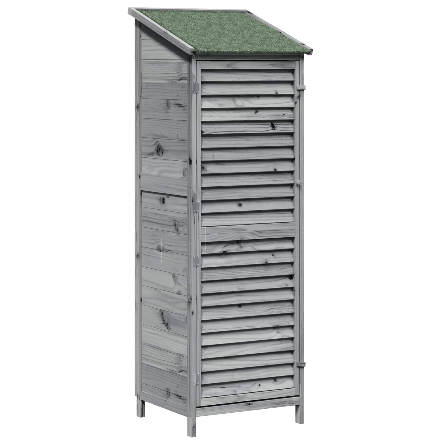 Hagehus med tak Grå 59 x 56 x 176 cm Massiv Furu Tre