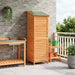 Hagehus med tak Brun 59 x 56 x 176 cm Massiv Furu Tre