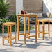 Ute Barsett 3 pcs Ubehandlet Massivt Teaktre