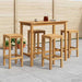 Ute Barsett 5 pcs Ubehandlet Massivt Teaktre