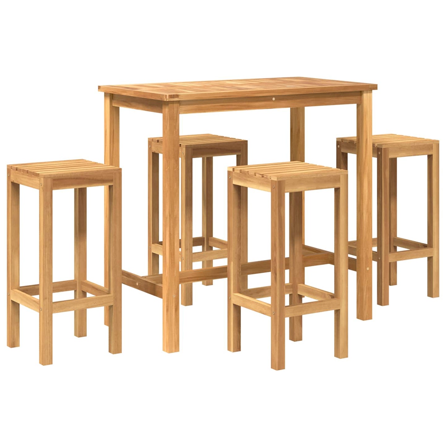 Ute Barsett 5 pcs Ubehandlet Massivt Teaktre