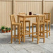 Ute Barsett 5 pcs Ubehandlet Massivt Teaktre