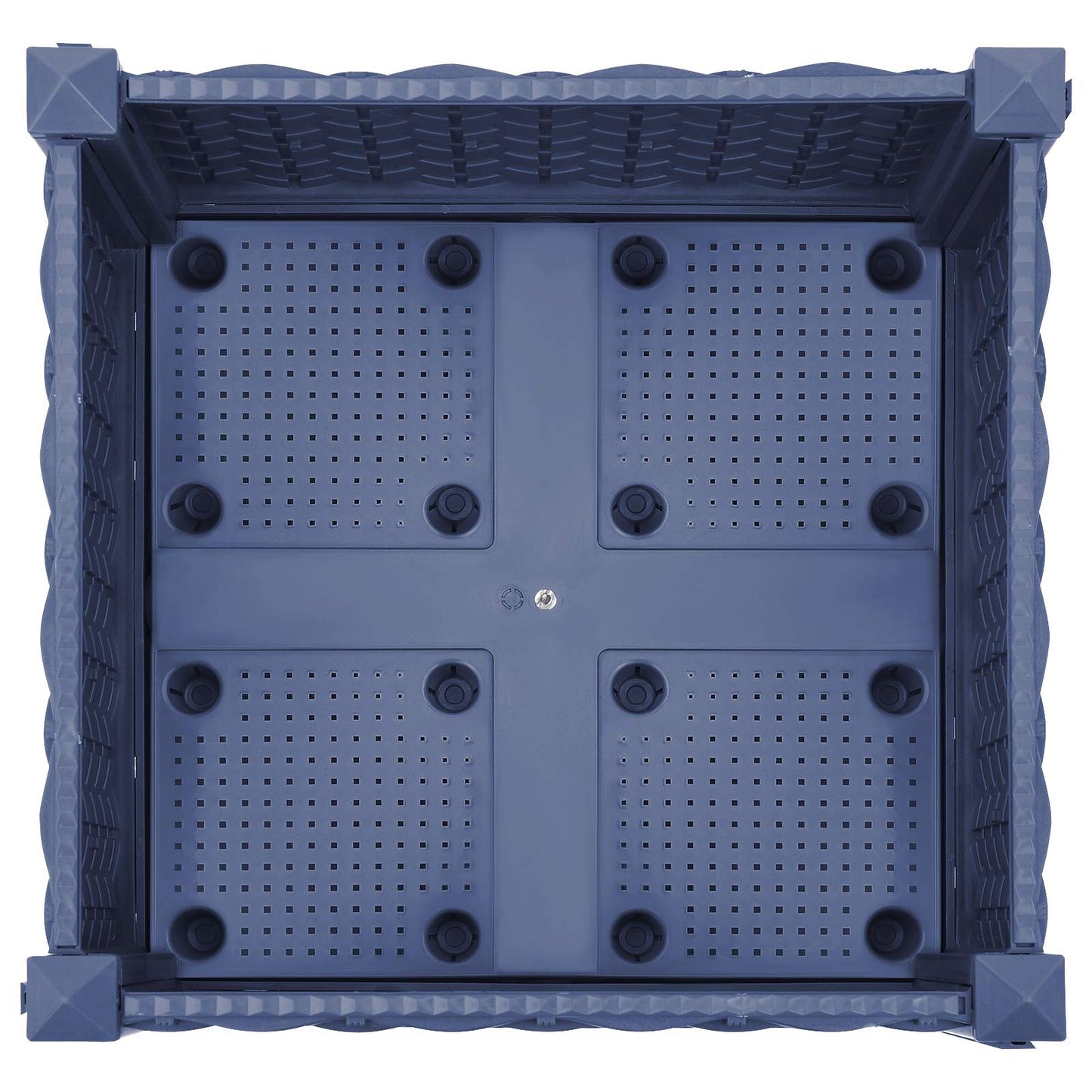 Hagekrukke med hjul Blågrå 40 x 40 x 33 cm PP