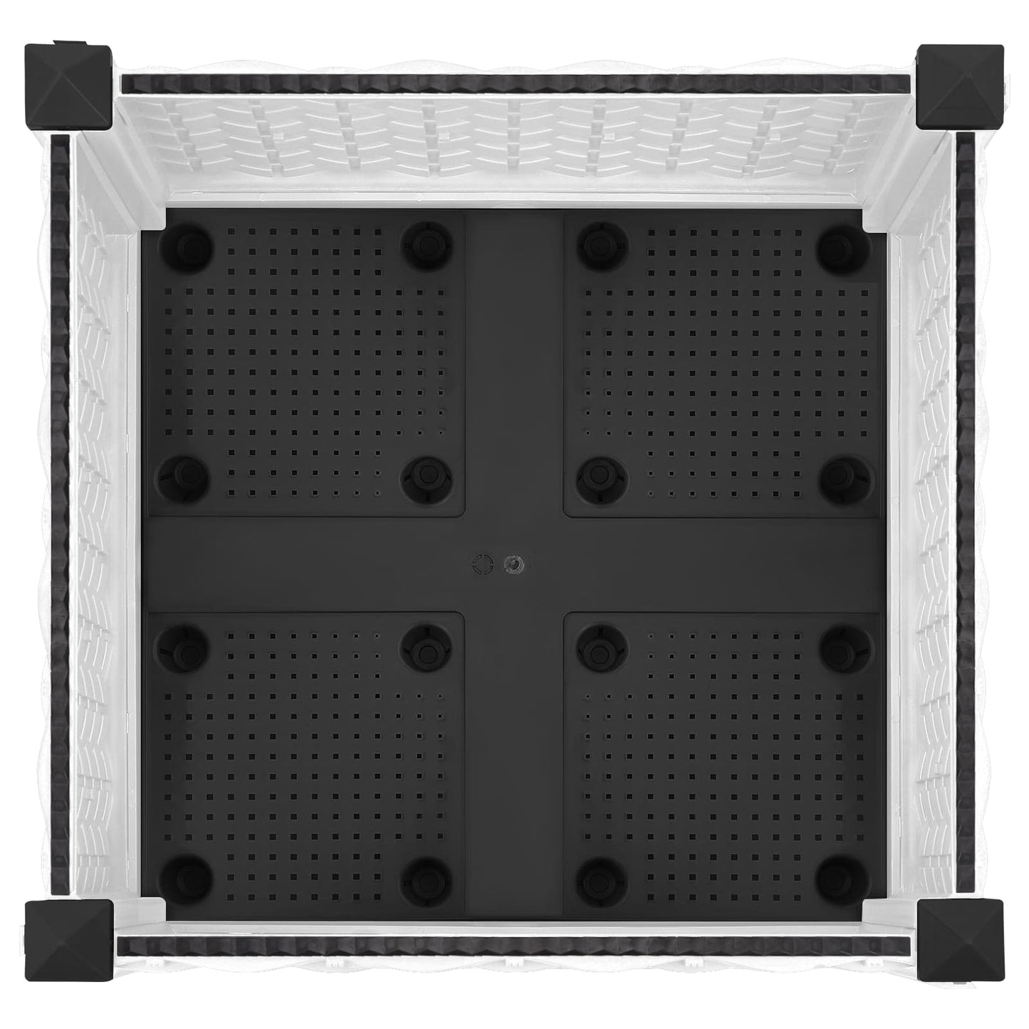 Hagekrukke med hjul Hvit 40 x 40 x 33 cm PP