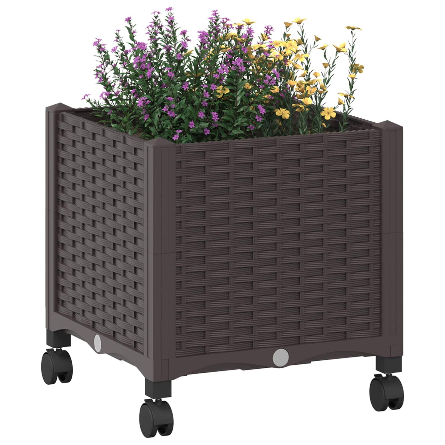 Hagekrukke med hjul Brun 40 x 40 x 44 cm PP
