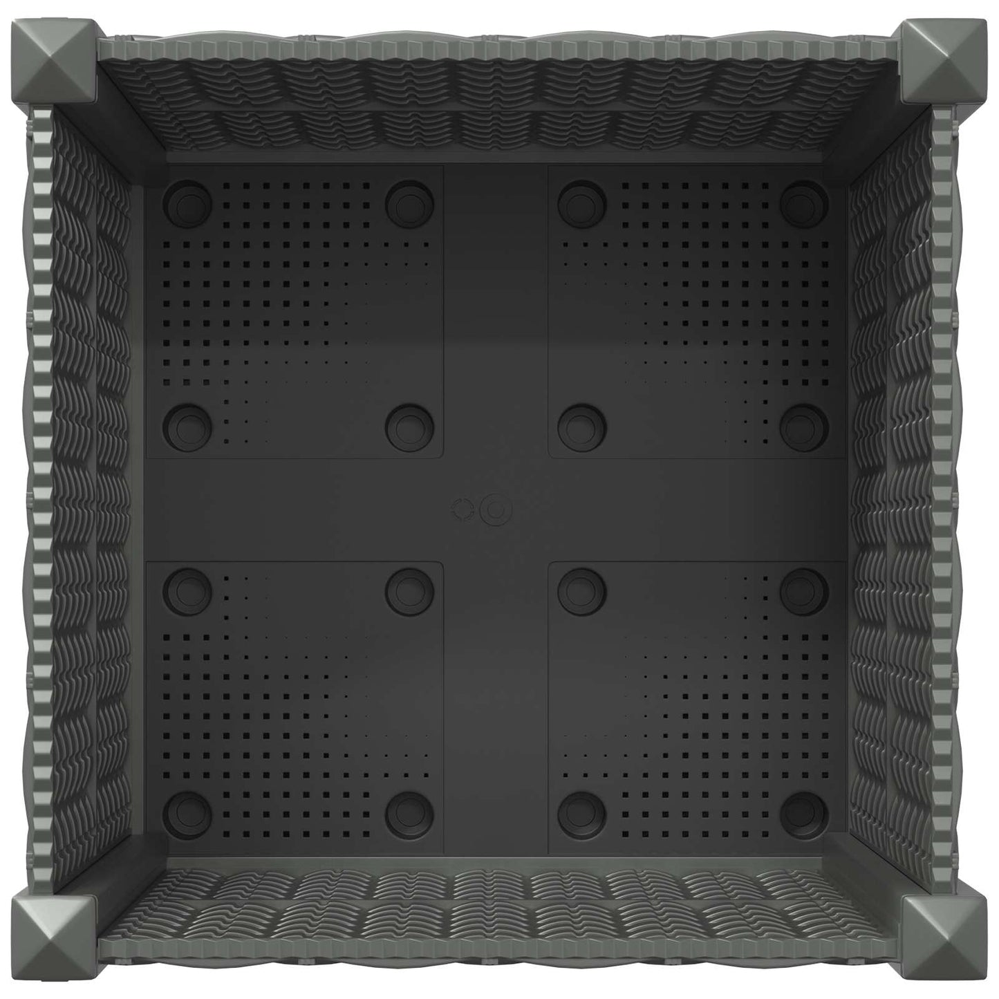 Hagekrukke med hjul Lysegrå 40 x 40 x 48 cm PP