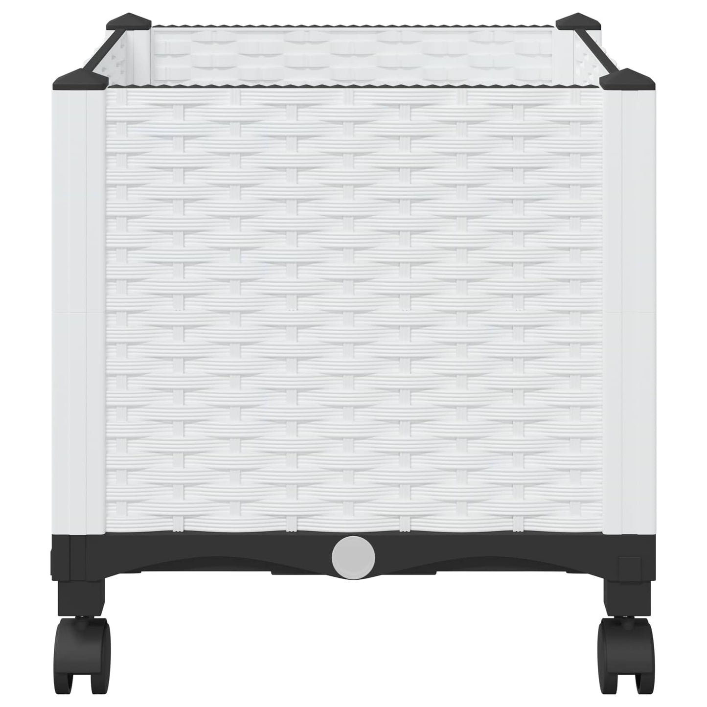 Hagekrukke med hjul Hvit 40 x 40 x 48 cm PP
