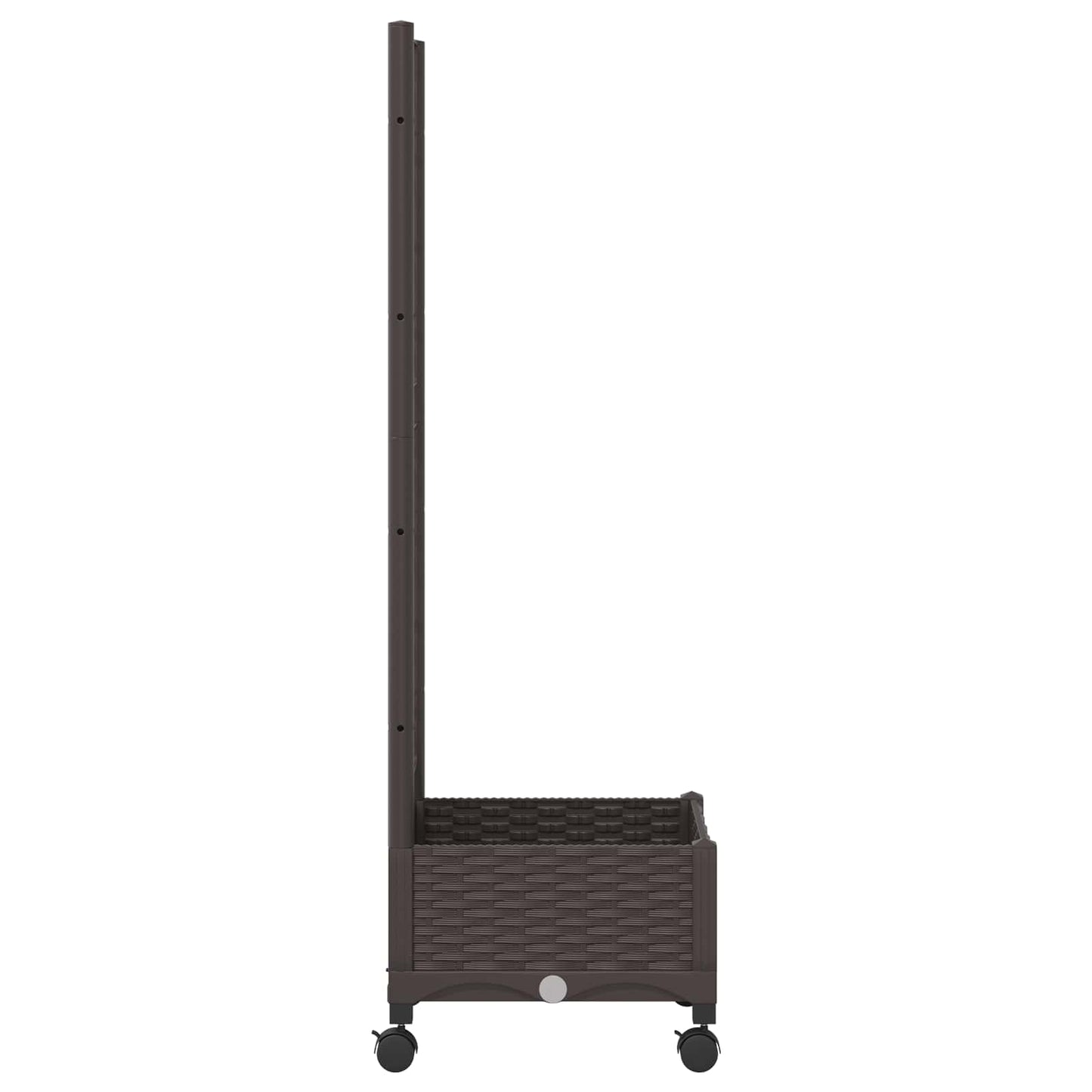 Hageplanter med espalier og hjul Brun 40 x 40 x 131,5 cm PP