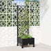 Hageplanter med espalier og hjul Svart 40 x 40 x 131,5 cm PP
