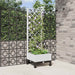 Hageplanter med espalier og hjul Hvit 40 x 40 x 131,5 cm PP