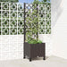 Hageplanter med espalier og hjul Brun 40 x 40 x 146 cm PP