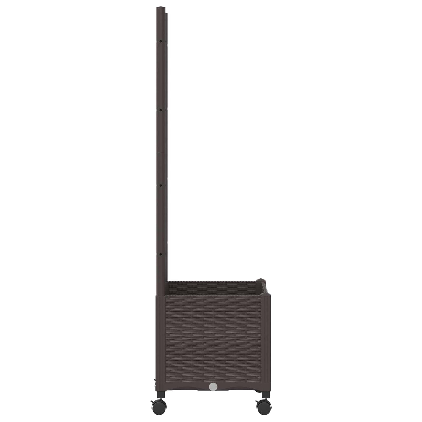 Hageplanter med espalier og hjul Brun 40 x 40 x 146 cm PP