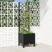 Hageplanter med espalier og hjul Svart 40 x 40 x 146 cm PP