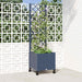 Hageplanter med espalier og hjul Blågrå 40 x 40 x 146 cm PP