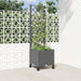 Hageplanter med espalier og hjul Lysegrå 40 x 40 x 146 cm PP