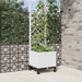 Hageplanter med espalier og hjul Hvit 40 x 40 x 146 cm PP