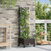 Hageplanter med espalier og hjul Brun 40 x 40 x 131,5 cm PP