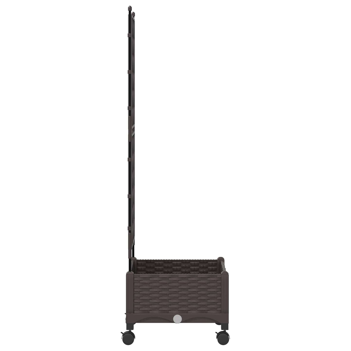 Hageplanter med espalier og hjul Brun 40 x 40 x 131,5 cm PP