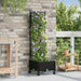 Hageplanter med espalier og hjul Svart 40 x 40 x 131,5 cm PP