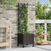 Hageplanter med espalier og hjul Brun 40 x 40 x 149 cm PP