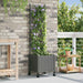 Hageplanter med espalier og hjul Lysegrå 40 x 40 x 149 cm PP