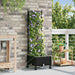Hageplantekasse med vanning og hjul Svart 40 x 40 x 132 cm PP
