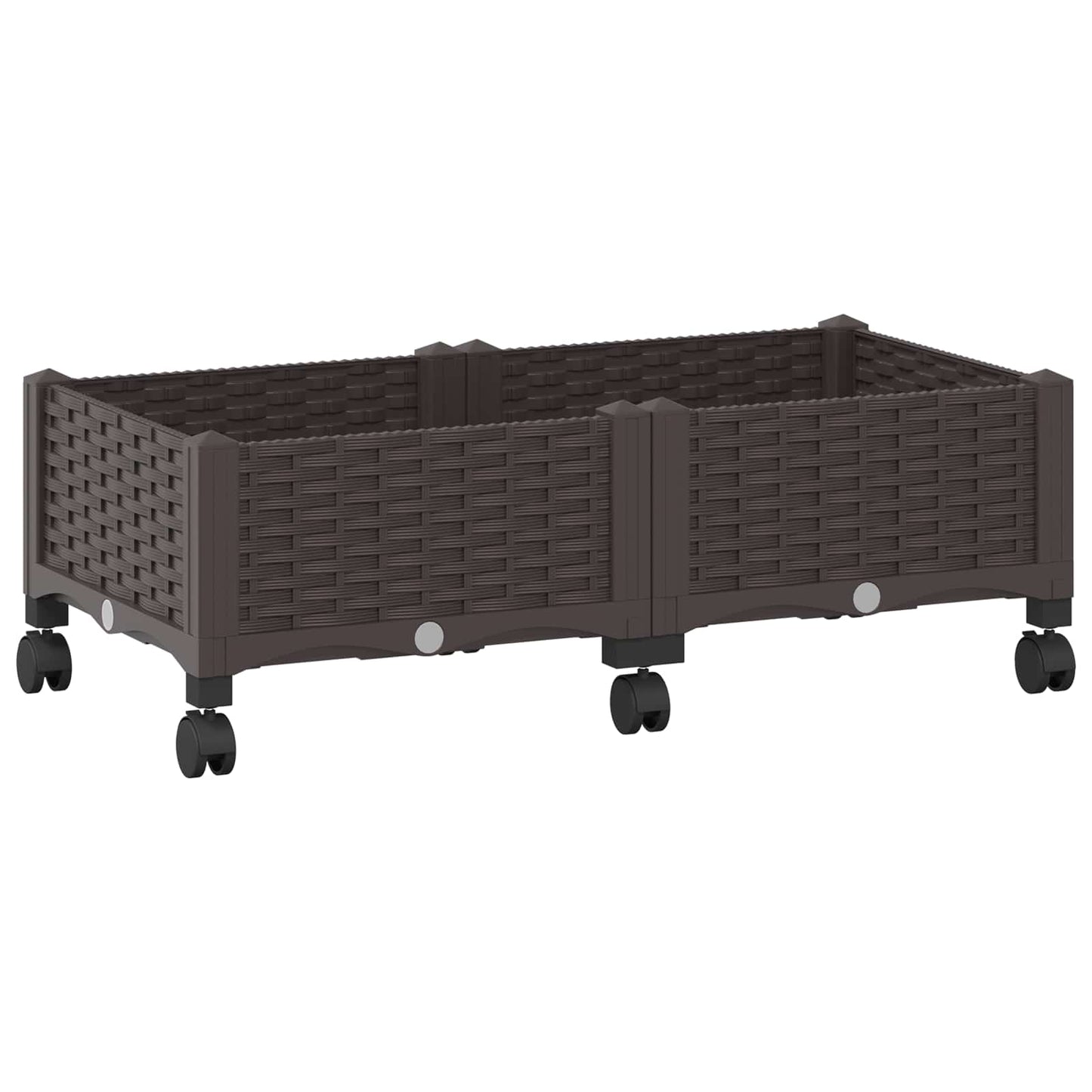 Hagekrukke med hjul Brun 80 x 40 x 29 cm PP