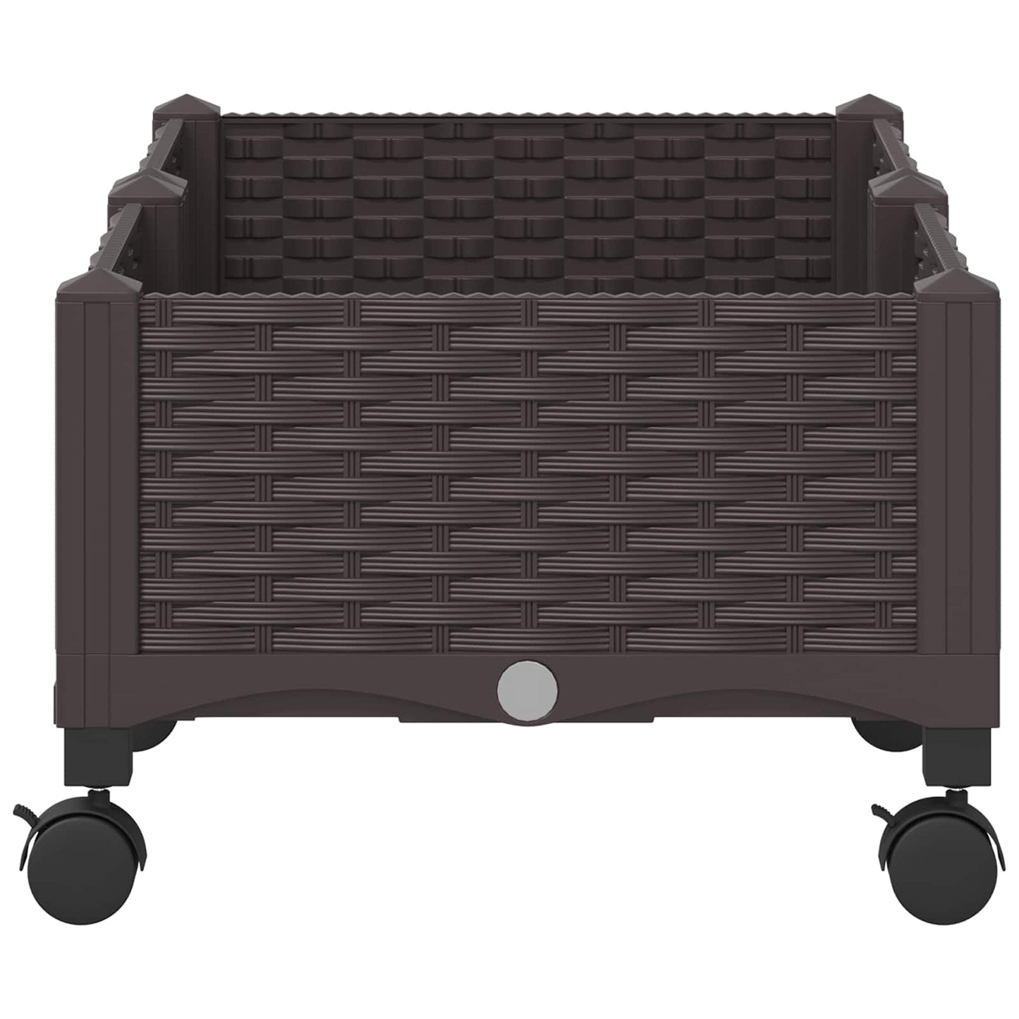 Hagekrukke med hjul Brun 80 x 40 x 29 cm PP