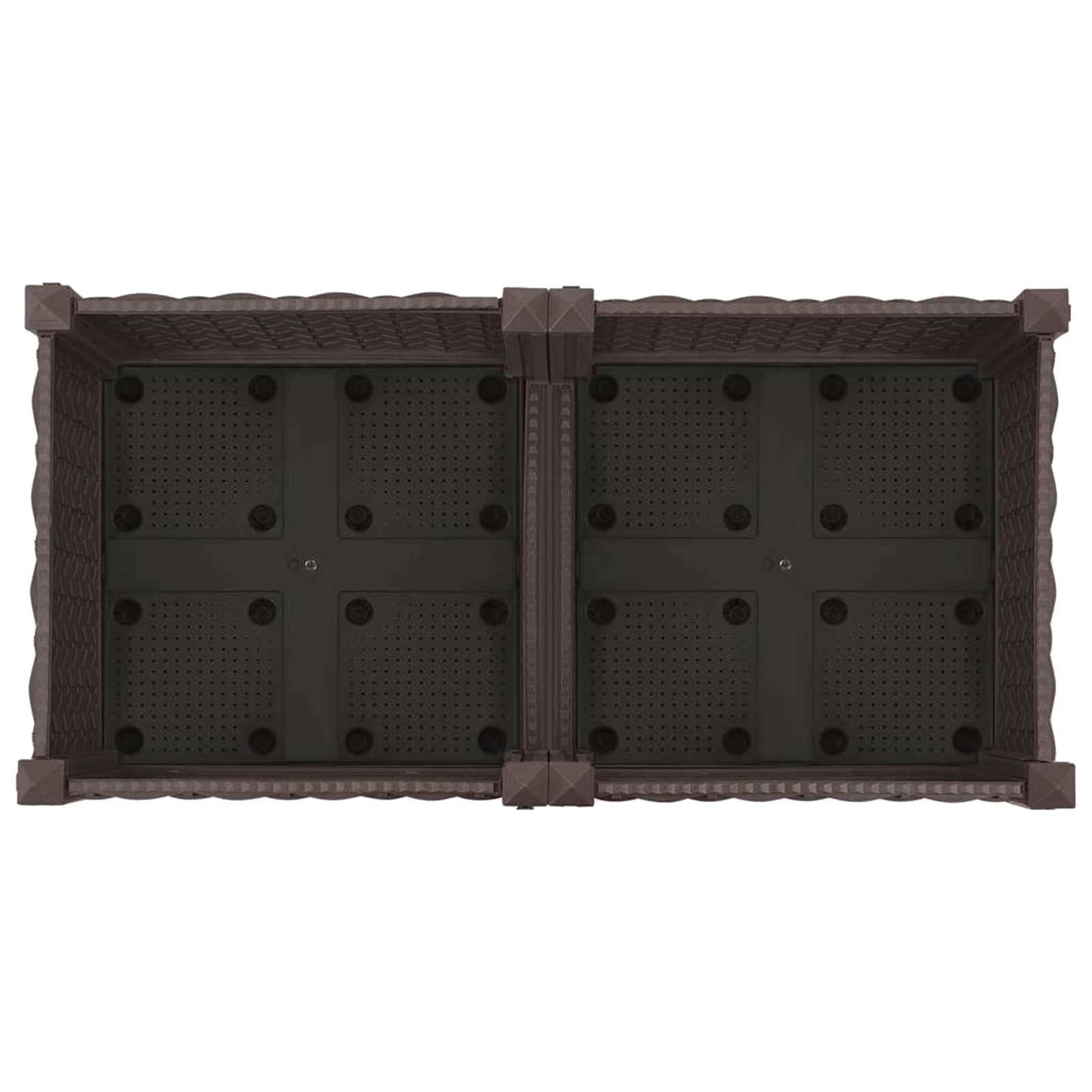 Hagekrukke med hjul Brun 80 x 40 x 29 cm PP