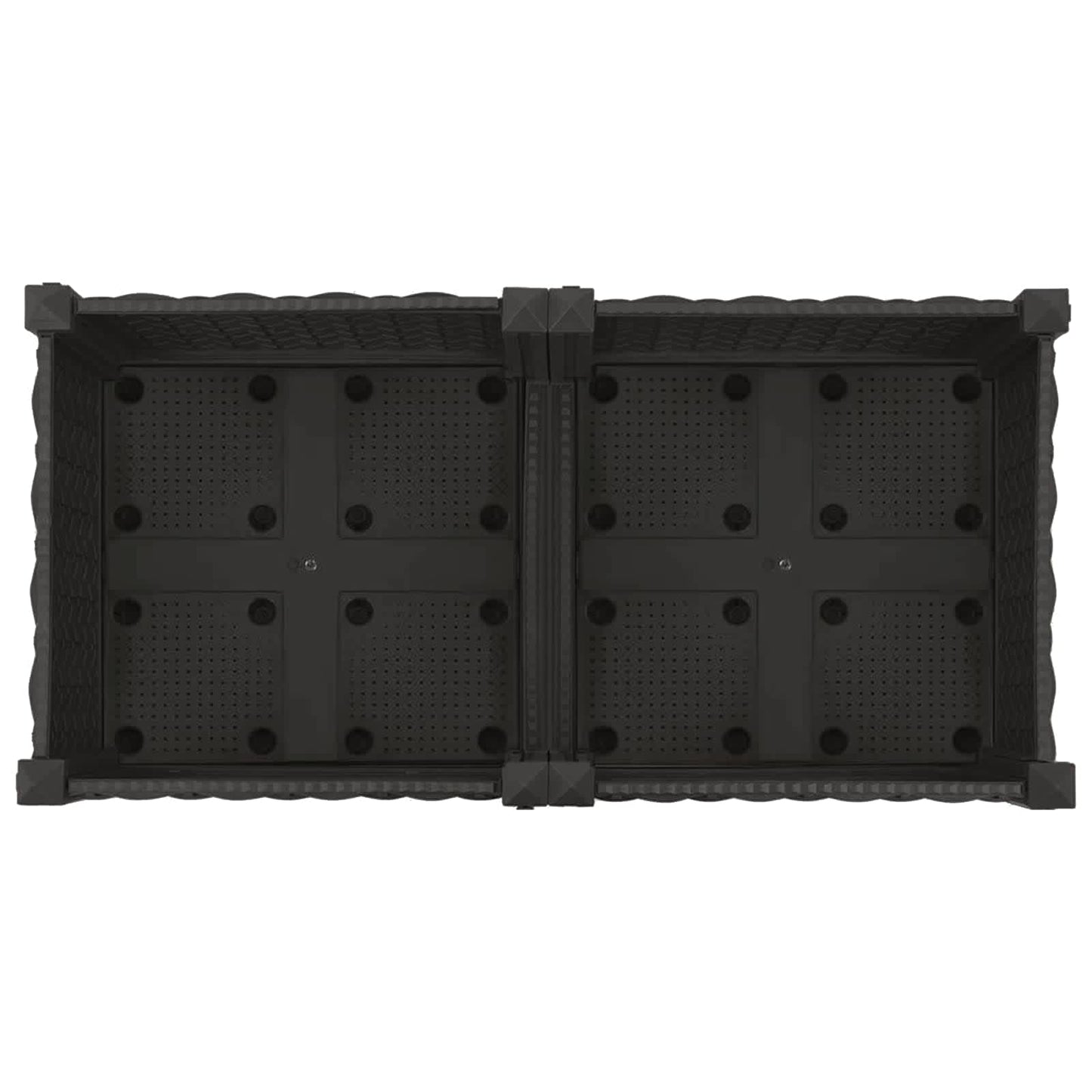 Hagekrukke med hjul Svart 80 x 40 x 29 cm PP