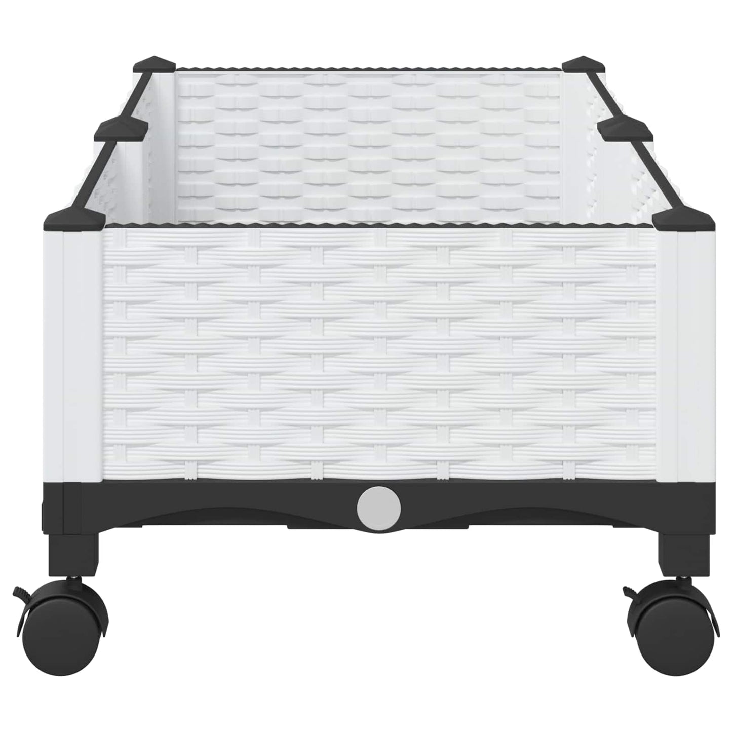 Hagekrukke med hjul Hvit 80 x 40 x 33 cm PP