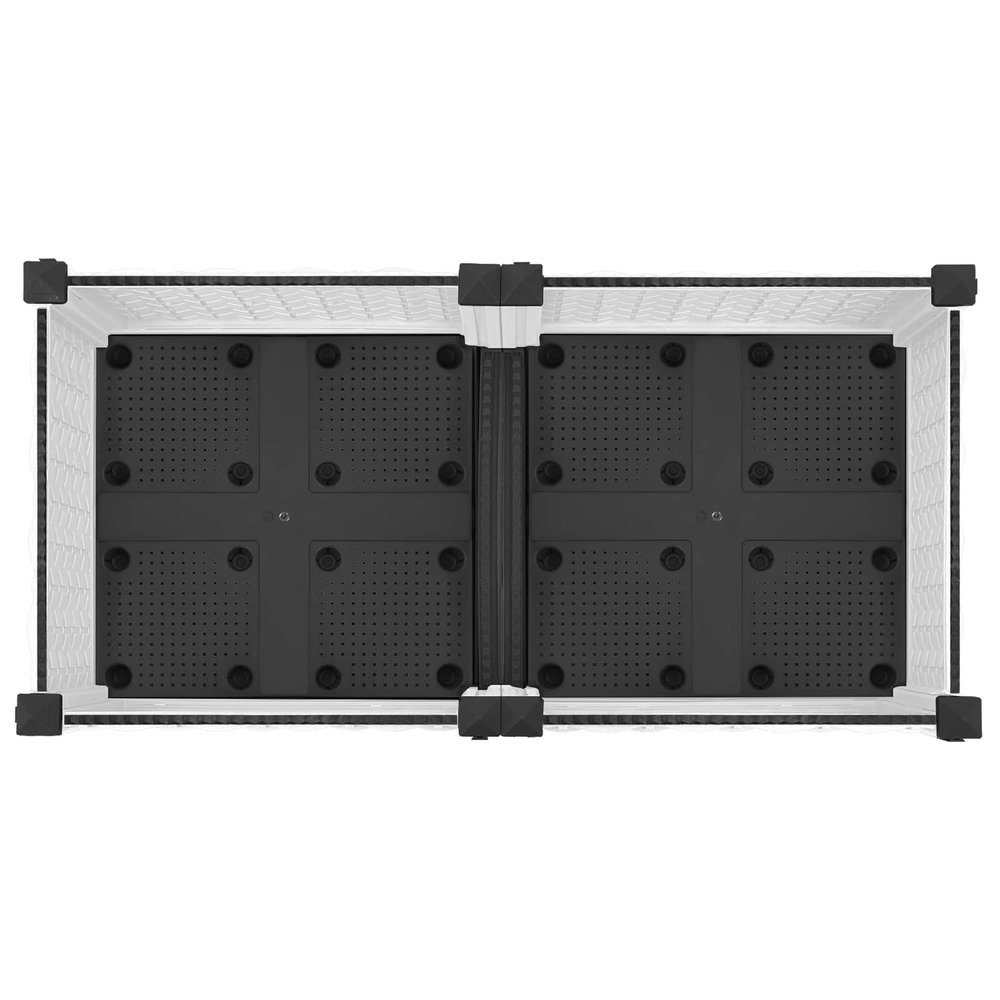 Hagekrukke med hjul Hvit 80 x 40 x 33 cm PP