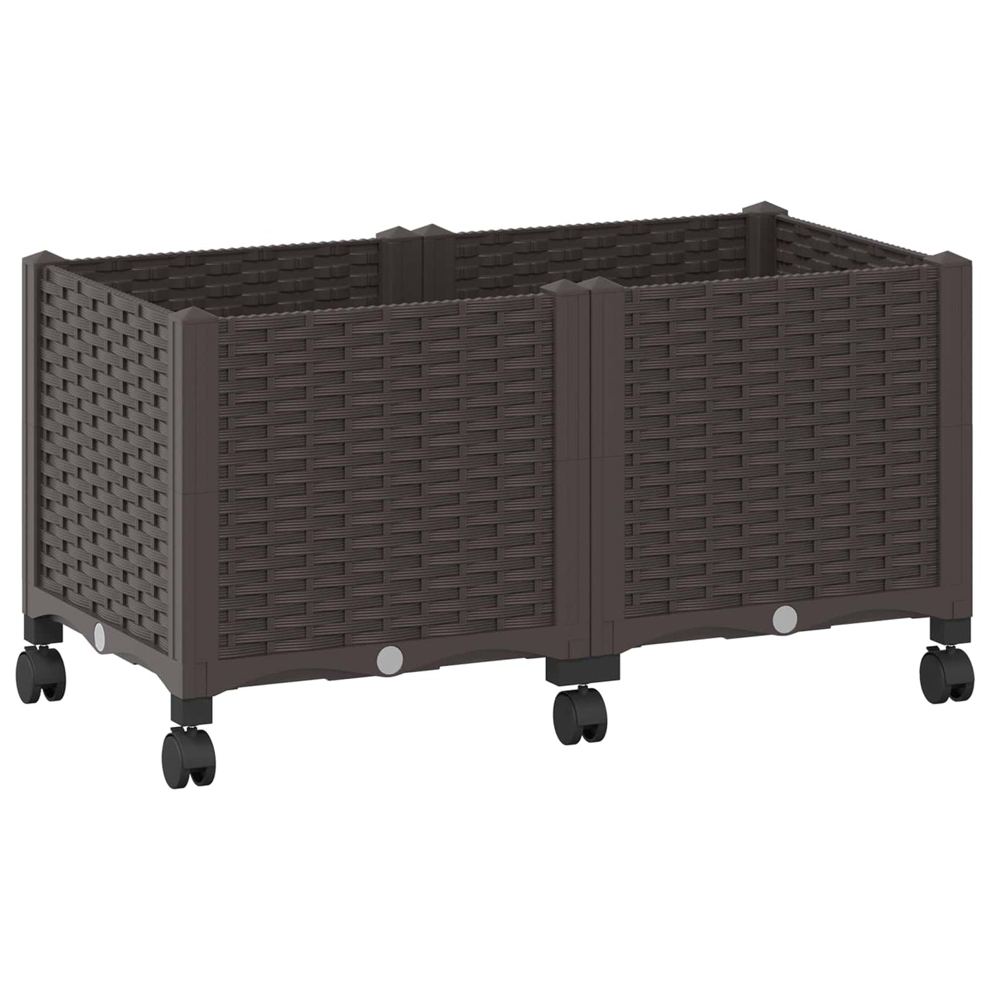 Hagekrukke med hjul Brun 80 x 40 x 44 cm PP