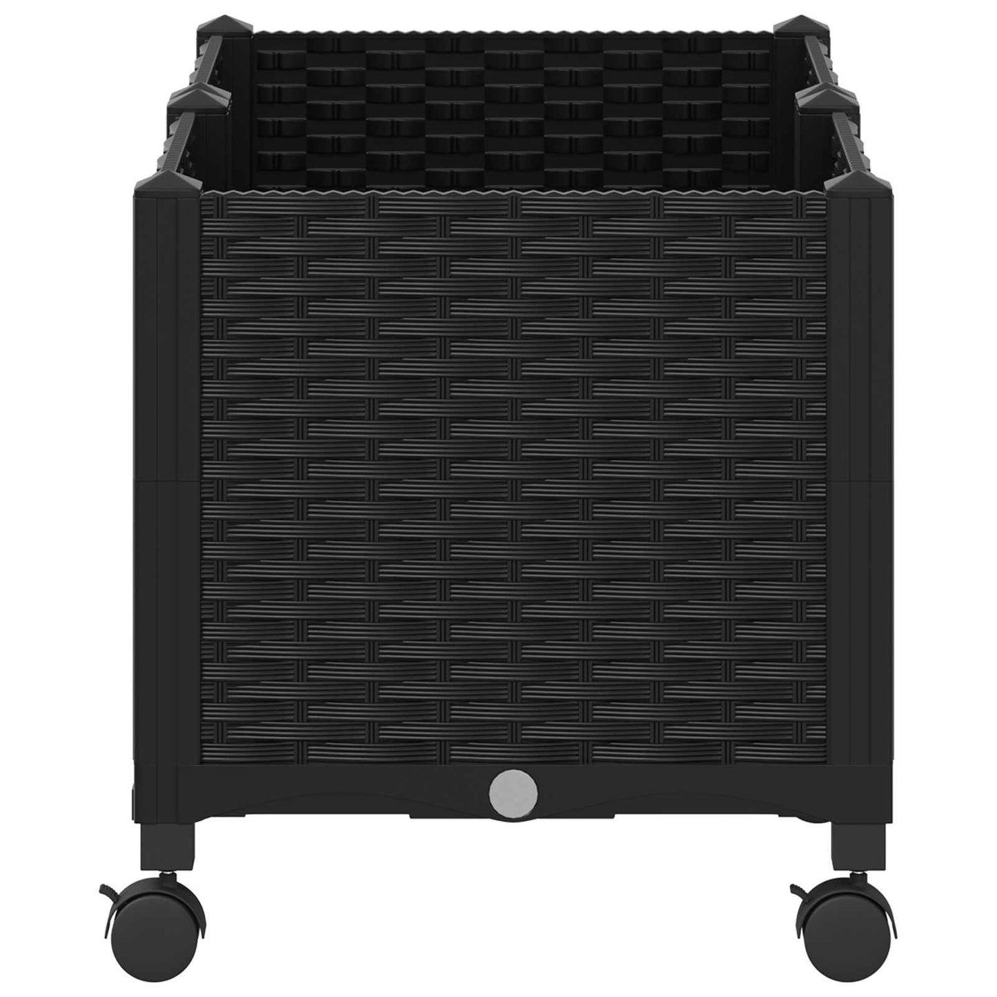 Hagekrukke med hjul Svart 80 x 40 x 44 cm PP