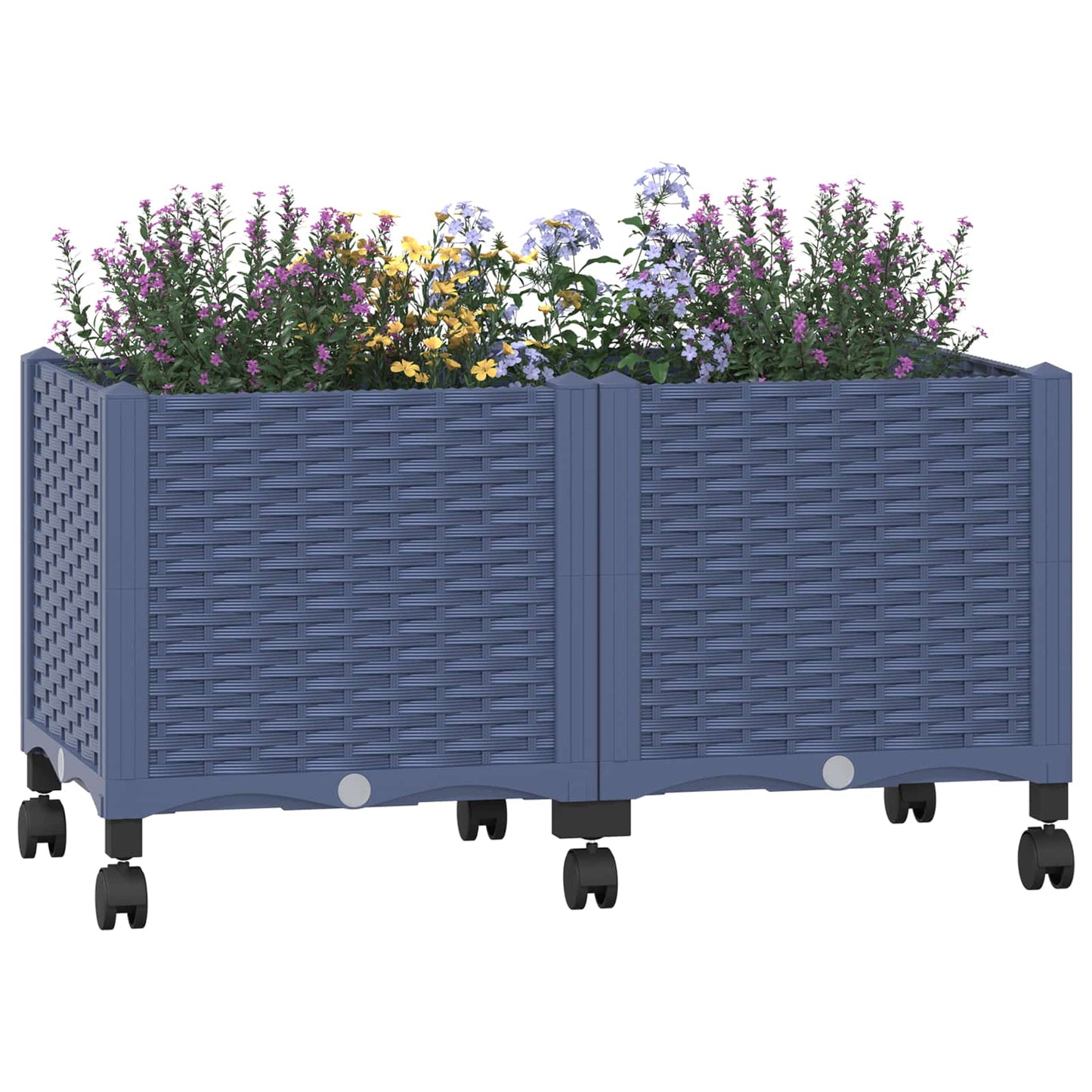 Hagekrukke med hjul Blågrå 80 x 40 x 48 cm PP