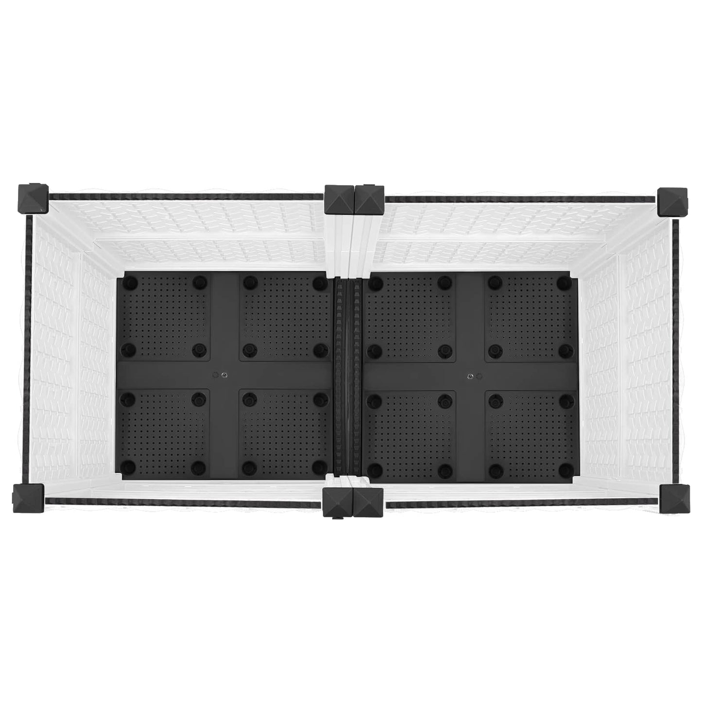 Hagekrukke med hjul Hvit 80 x 40 x 48 cm PP