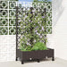 Hageplanter med espalier og hjul Brun 80 x 40 x 131,5 cm PP
