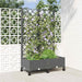 Hageplanter med espalier og hjul Lysegrå 80 x 40 x 131,5 cm PP